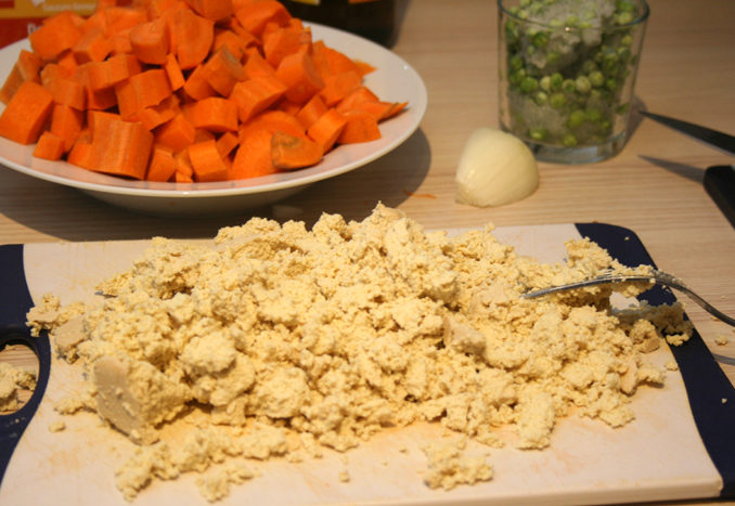 Karottenbrei mit Haschee