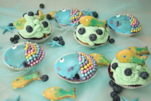 Regenbogenfisch-Muffins